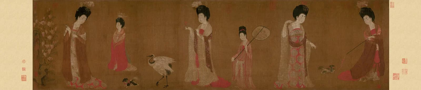 簪花仕女圖，Court Ladies Wearing Flowered Headdresses
